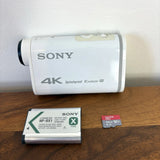 Sony 4K action cam with Wi-Fi/GPS, NP-BX1 battery and 64GB memory card