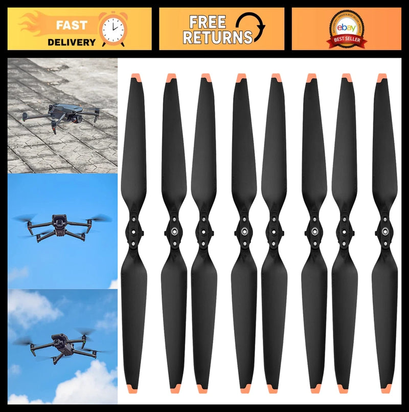 4 Pairs Low Noise Propeller Blades for Mavic 3 Pro Cine Drone - Spare Accessorie