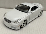 JADA DUB CITY LEXUS SC430 PEARL WHITE 1:24 DIECAST MODEL CAR NEW NO BOX