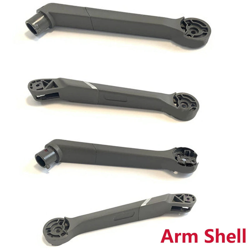 Drone accessory arm shell set, gray front and rear covers with hinge mounts