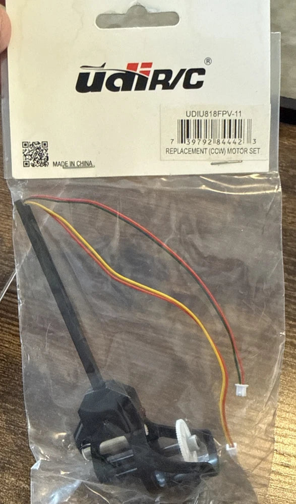 UDI RC replacement CW motor set with wiring harness and connectors