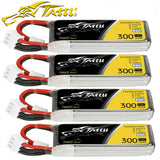 4X Tattu 75C 300mAh 7.6V 2S Lipo Battery JST-PHR For FPV RC Helicopter Airplane