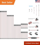 Durable 30-Piece Servo Extension Cord Set in 5 Lengths - Perfect for RC Vehicles Converter