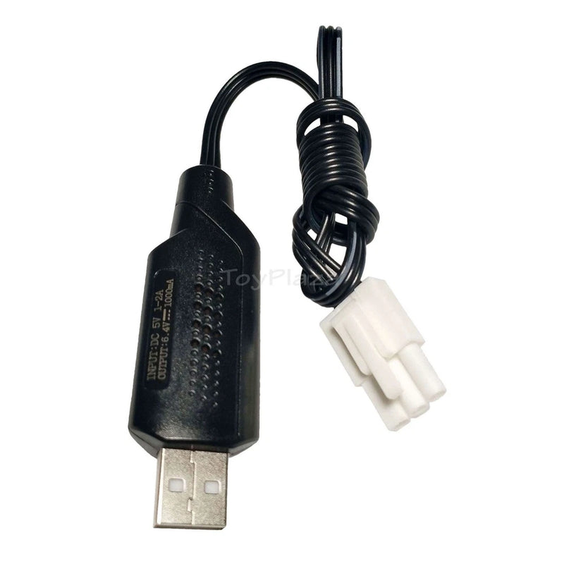 6.4V 1A USB Charger Cable EL4.5-3P Rev male plug for RC Model Toy Car Truck Boat Battery