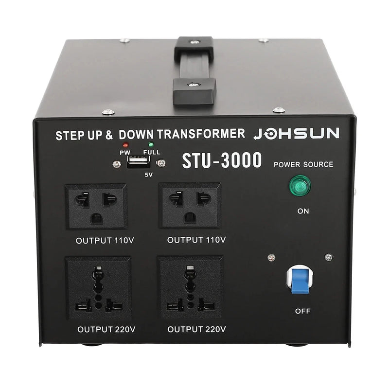 DT-3000W 110V To 220V 3kw Converter Transformer 110V To 220V U.S.A. Plugs