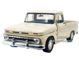 1966 CHEVROLET C10 FLEETSIDE PICKUP CREAM 1/24 DIECAST MODEL CAR MOTORMAX 73355