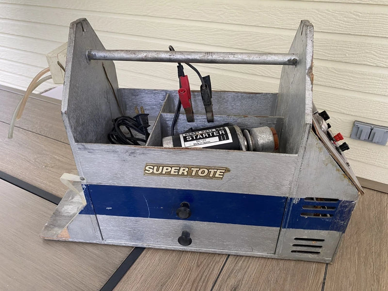 Vintage SuperTote RC Airplane Field Box w/Royal Starter +FAST SHIPPING!