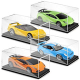 Atiloy 4 PCS Acrylic Model Cars Display Case 1/64 Small Clear