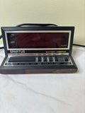 Spartus Digital Alarm Clock Model 1140 Battery Reserve Red Display Vintage Battery
