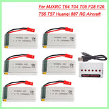 6¡Á 3.7V 1800mAh Lipo battery For MJXRC T64 T04 T05 F28 F29 T56 T57 Huanqi 887 RC