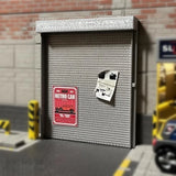 Diorama 1/64 Warehouse Roll Up Door Model Garage Scene Display Model Accessories