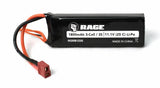 RC LiPo battery pack 1800mAh 3S 11.1V with T-plug, black casing and orange wires