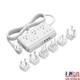 220V to 110V Step Down Voltage Converter 7 in 1 Travel Adapter 4 USB Ports
