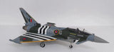Gray RAF Eurofighter Typhoon model aircraft with colorful squadron markings