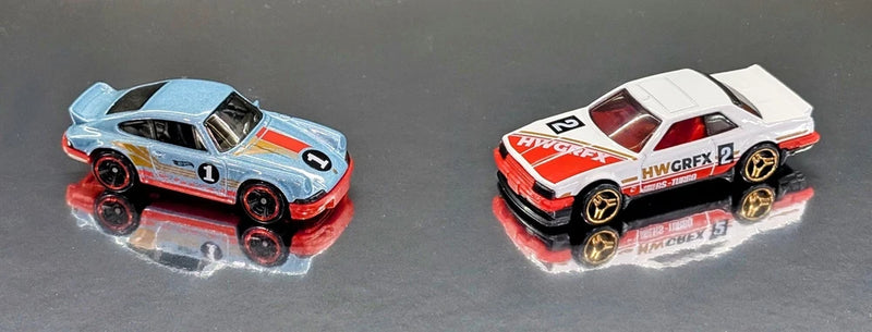 Hot Wheels Mystery Model Series 1 #1 Porsche 911 Carrera and #2 Nissan Skyline