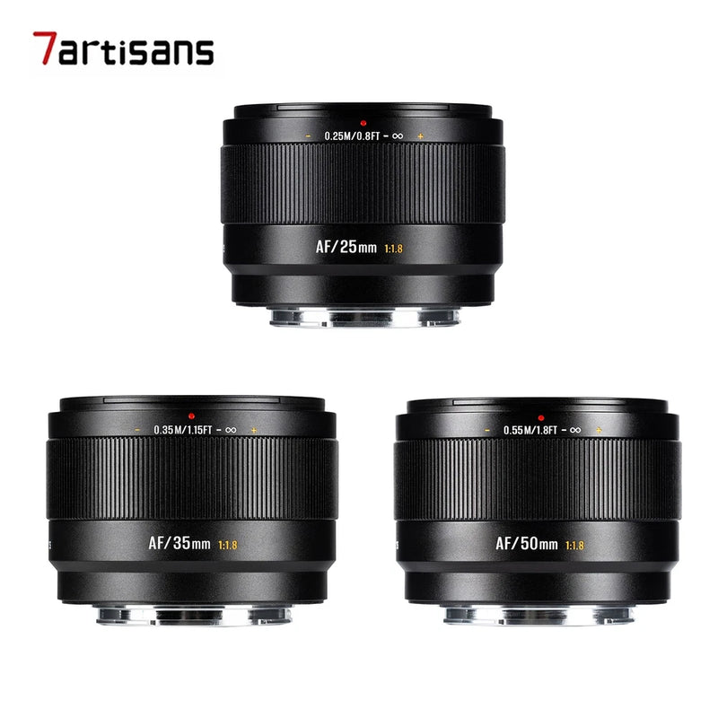 7Artisans AF 25mm 35mm 50mm F1.8 APS-C LITE Series Lens for Sony Fujifilm Camera