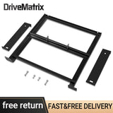 Steel 36V golf cart battery tray frame with side brackets and mounting screws