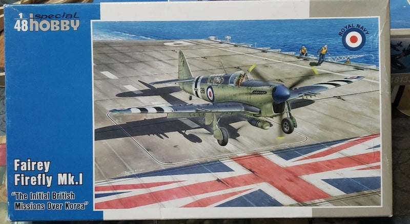 Special Hobby 1/48 Fairey Firefly Mk.1 model kit box art, British mission over
