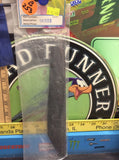 Helicopter rotor blade in clear package, curved black and green components