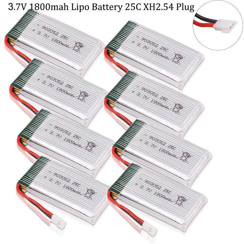 1S 25C LiPo Battery 1800mAh 3.7V XH2.54 Plug+Charger for RC Helicopter FPV Drone