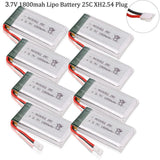 1S 25C LiPo Battery 1800mAh 3.7V XH2.54 Plug+Charger for RC Helicopter FPV Drone