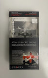 Micro drone retail box for Atom 1.0, with controller and instructions