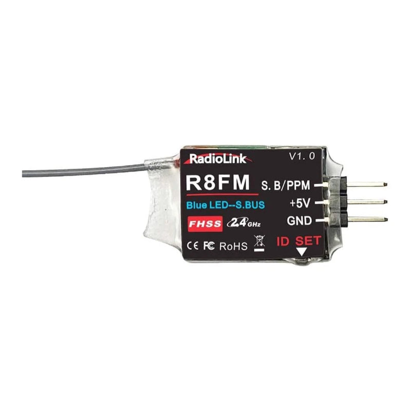 R8FM 8 Channels 2.4GHz Micro RC Receiver SBUS/PPM for Mini FPV Racing Drone, ...