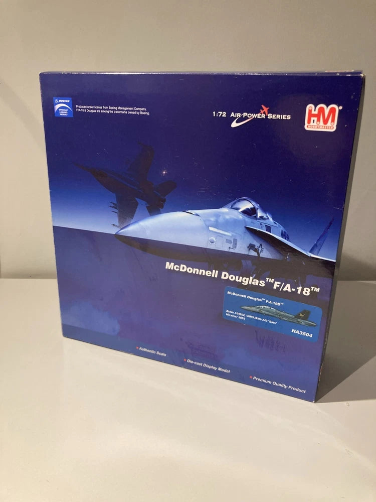 Hobby Master 1:72 F/A-18D model kit box with McDonnell Douglas aircraft graphics