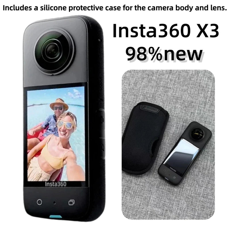 Insta360 X3 - 5.7K 360 AI Action Camera - 4K Single Lens - Waterproof