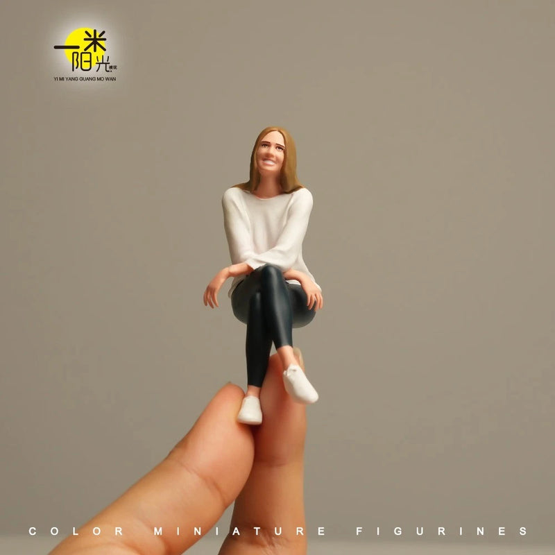 1/18 1/24 1/43 1/64 Scene Props Miniatures Blonde Beauty Girl Figure For Cars