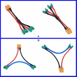 XT60 1 Female to 2 Male MPX Series Parallel Harness Wire RC LiPo Battery Adapter