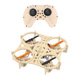 Wooden DIY RC Quadcopter Assembly Drone with LED Lights for Kids and Teens Gift