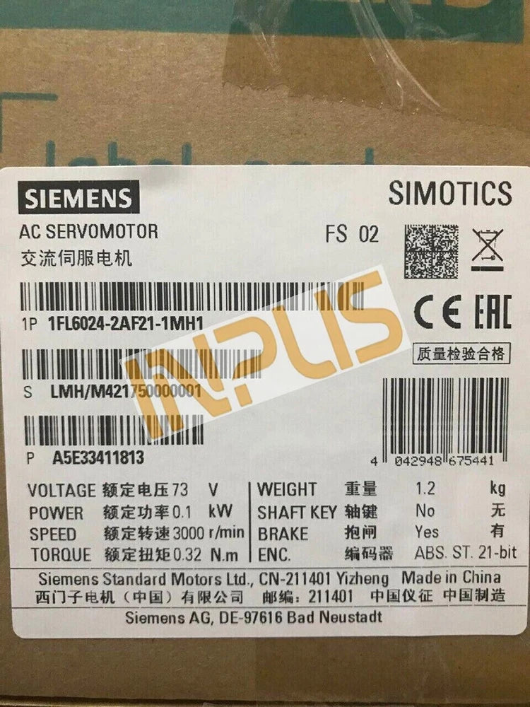 1FL6 024-2AF21-1MH1 NEW SIEMENS AC Servo Motor Converter 1FL6024-2AF21-1MH1