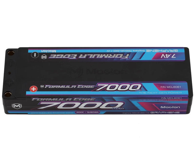 Maclan Racing MCL6061 7.4V/7000mAh Formula Edge 2S 200C ULCG Stick LiPo Battery Battery