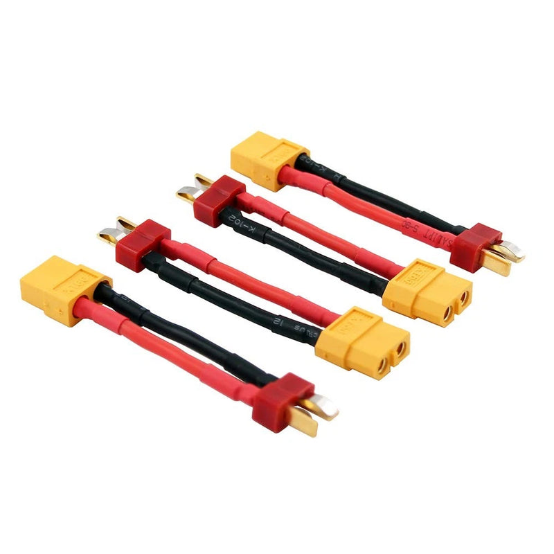 XT60 Female To Male TPlug Connector Adapter 14AWG 2in Wire RC Part 4 PCS Converter