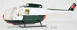 600 BO-105 Police Green RC Helicopter Fuselage MBB BO-105 600 Size Bundespolizei