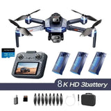 5G WiFi FPV Camera Drone GPS Auto Return Home 8K EIS Triple camera GT8-8K-Navy