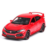 1:32 Honda Civic Type R Diecast Model Car w/ Sound Light Pull-Back Toy Gift
