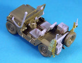 1/35 US utility truck model detailing set with open cab interior and accessories