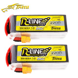 2X Tattu R-Line 2200mAh 95C 18.5V 5S Lipo Battery XT60 For FPV racing Airplane
