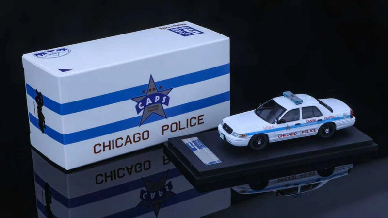 Rollin 1:64 Ford CV Chicago Police Department CPD Model Diecast Metal Car