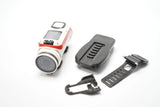 TomTom Bandit 4K action camera with metal mount base, strap, and protective cover