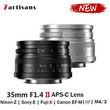 7artisans 35mm F1.4 Mark II APS-C Prime Lens For Sony Canon Fuji Nikon Micro 4/3