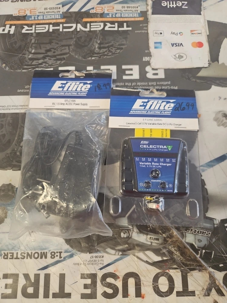 New E-flite Celectra One Cell 3.7 Charger Lipo And Power Supply 1.5 Amp 6 Volt Battery