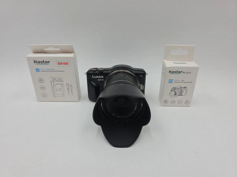 Panasonic LUMIX GF3 DMC-GF3W Black Body w/ 14-42mm 3.5-5.6 Lens