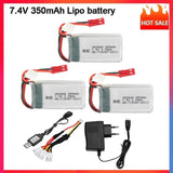 7.4v 350mAh 15C Lipo Battery for KINGKONG 90GT X401H MJX X402 RC Mini FPV Drone