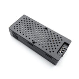 Black 3.7V LiPo RC battery pack with vent holes and dual pin connector