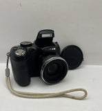 Fujifilm FinePix S2500HD 12MP Digital Camera 18x Zoom Black + Lens Cap - Working