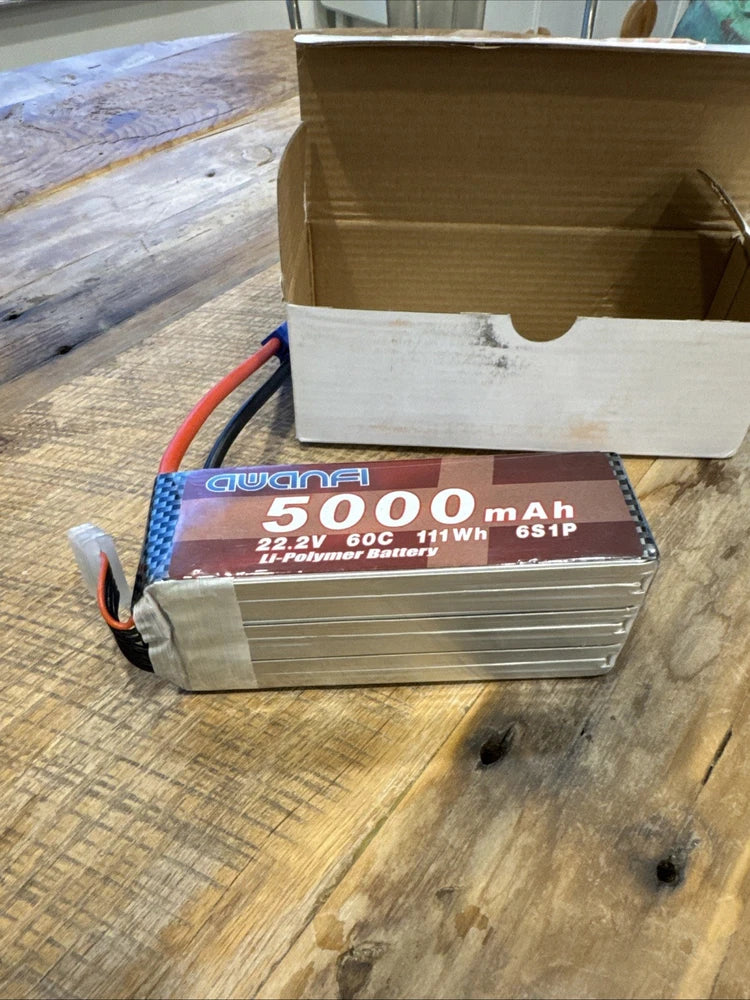 Awanfi  5000mah Lipo 6s RC Battery 22.2V 6S1P