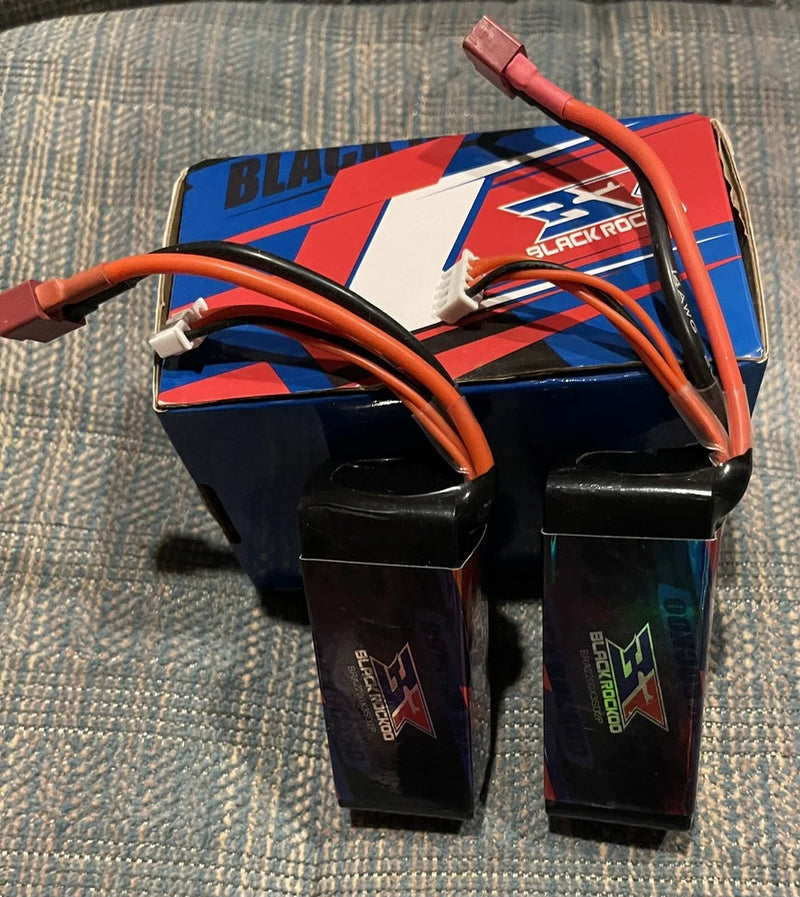 Black ROCKOO 3S Lipo Battery 11.1V 2200Mah 45C with Deans Plug for Drone DJI FPV Battery